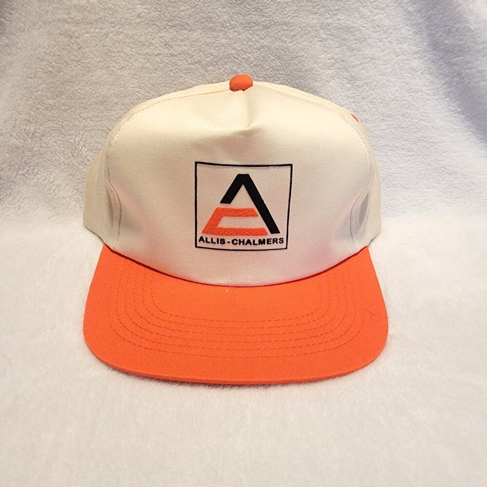 New Allis Chalmers Cap Ivory w/ solid back Snap Adjustment